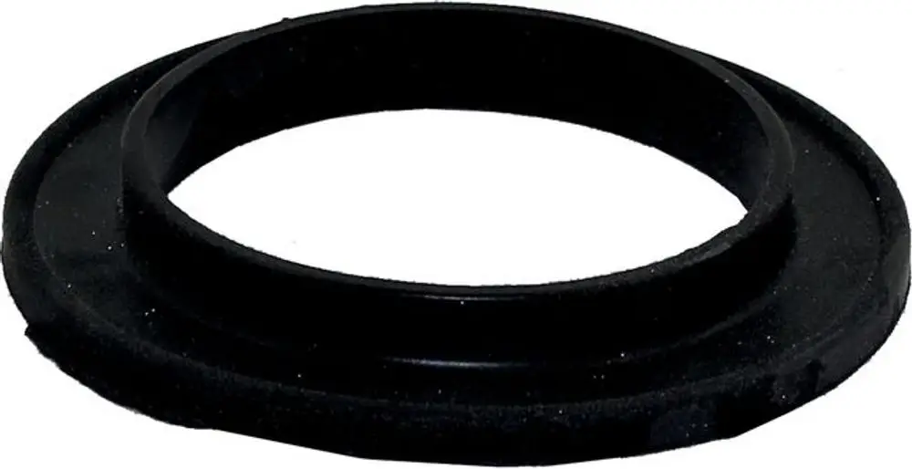 Schwarze Dichtung aus Gummi, kreisförmig mit erhöhter Kante. Geeignet für Anwendungen wie Handlochdeckel. Produziert von der Marke Wolf.